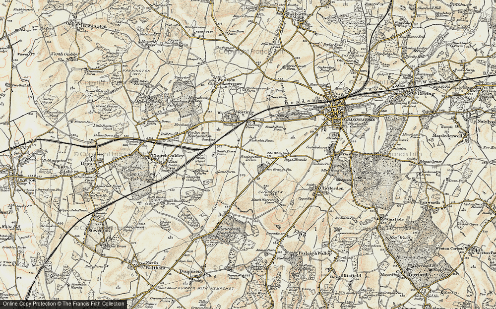 Old Map of Kempshott, 1897-1900 in 1897-1900