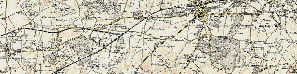 Old map of Kempshott in 1897-1900