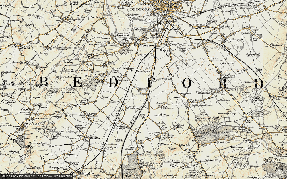 Old Map of Kempston Hardwick, 1898-1901 in 1898-1901