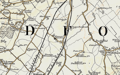Old map of Kempston Hardwick in 1898-1901