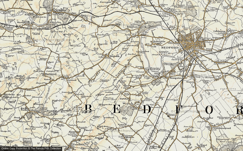 Old Map of Kempston West End, 1898-1901 in 1898-1901