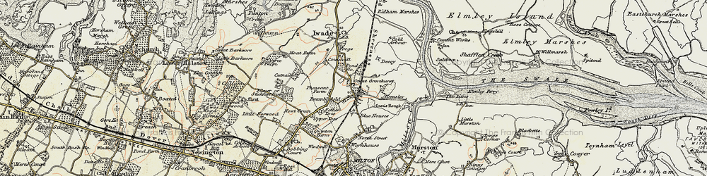 Old map of Kemsley in 1897-1898