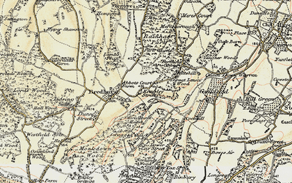 Old map of Kemsley Street in 1897-1898