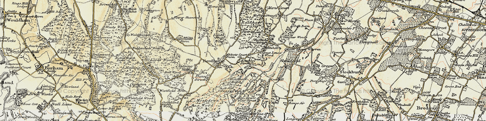 Old map of Kemsley Street in 1897-1898