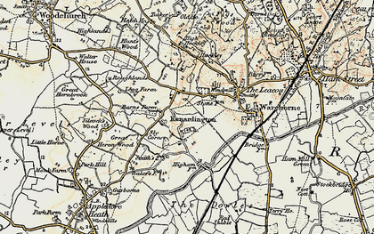 Old map of Kenardington in 1898