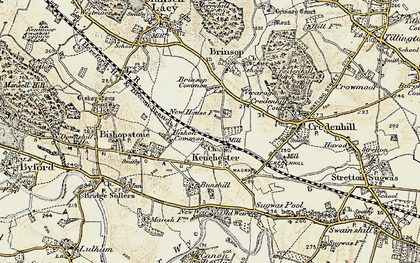 Old map of Kenchester in 1900-1901