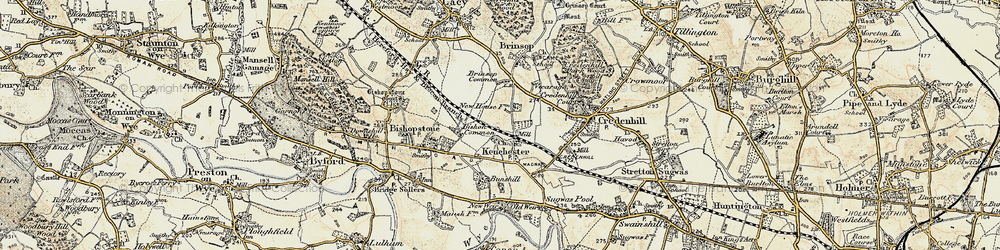 Old map of Bunshill in 1900-1901