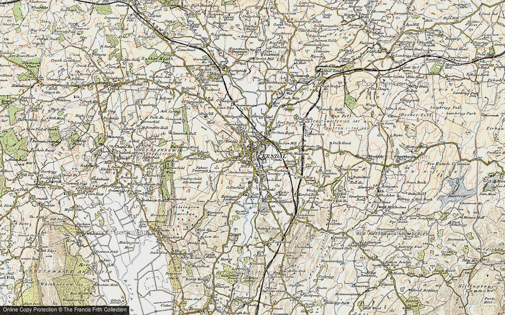Old Map of Historic Map covering Lane Head in 1903-1904
