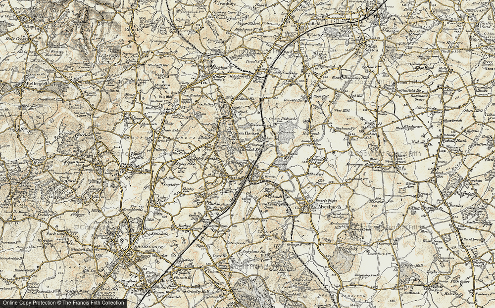 Old Map of Kendal End, 1901-1902 in 1901-1902