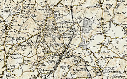 Old map of Kendal End in 1901-1902