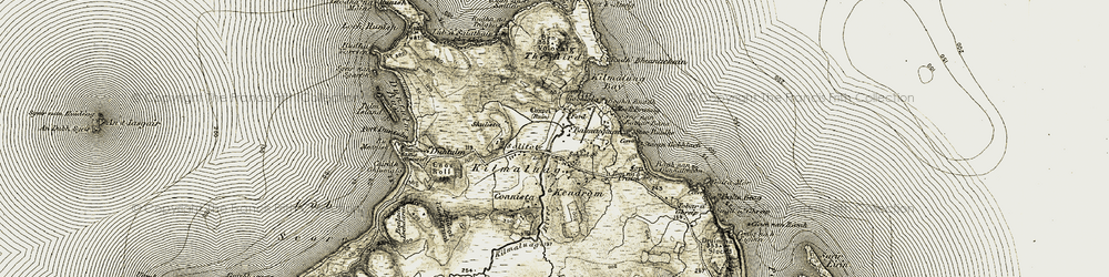 Old map of Ben Volovaig in 1908-1911