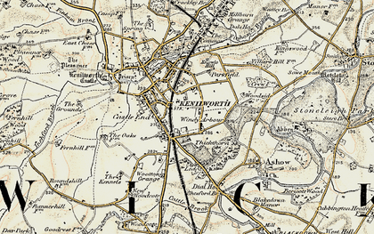 Old map of Kenilworth in 1901-1902