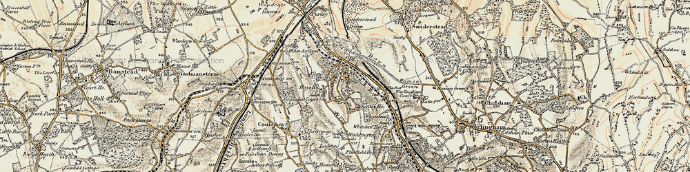 Old map of Kenley in 1897-1902