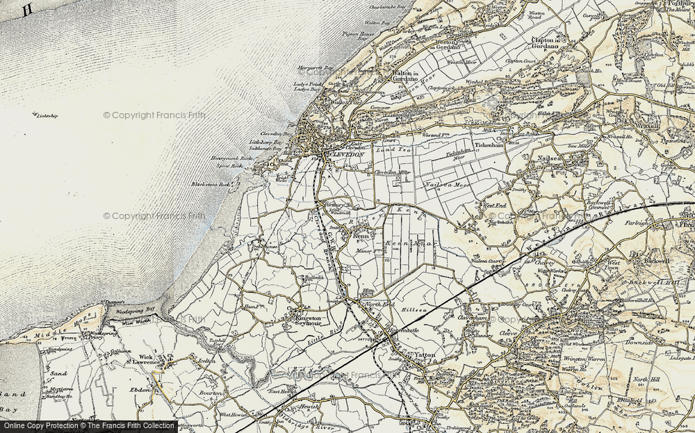 Old Map of Kenn, 1899 in 1899