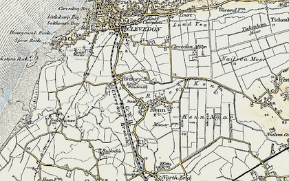 Old map of Kenn in 1899
