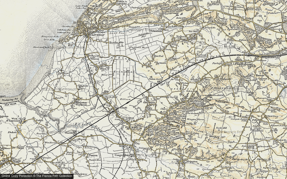 Old Map of Kenn Moor Gate, 1899 in 1899