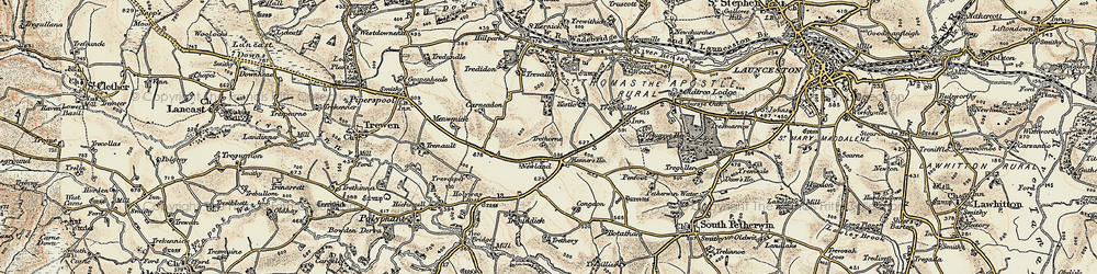 Old map of Kennards House in 1900