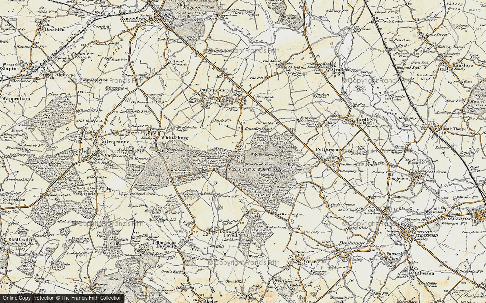 Old Map of Historic Map covering Bear's Copse in 1898-1901