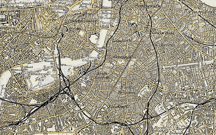 Old map of Kennington in 1897-1902