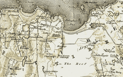 Old map of Àrd Mòr in 1906-1907