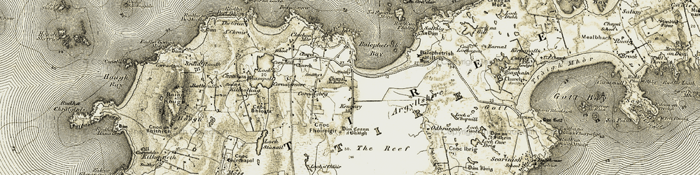 Old map of Àrd Mòr in 1906-1907