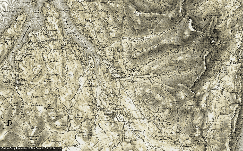 Old Map of Kensaleyre, 1909 in 1909