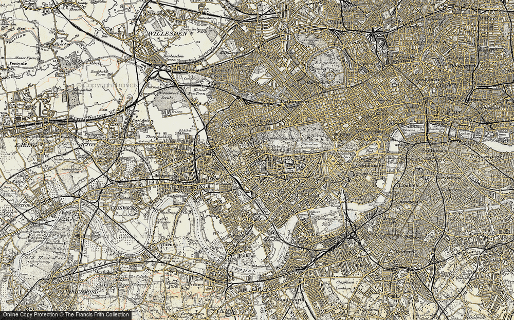 Old Map of Kensington, 1897-1909 in 1897-1909