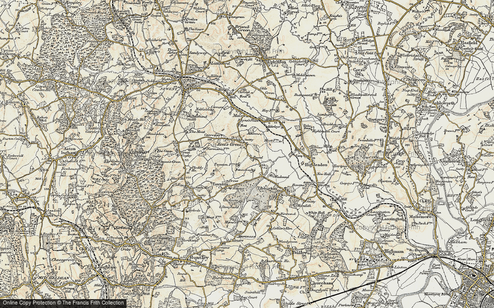 Old Map of Kent's Green, 1898-1900 in 1898-1900