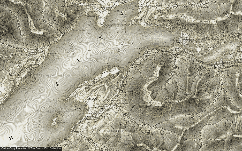 Old Map of Kentallen, 1906-1908 in 1906-1908