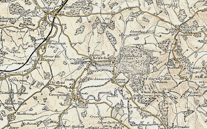 Old map of Kentchurch in 1899-1900