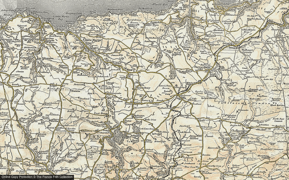 Old Map of Kentisbury, 1900 in 1900