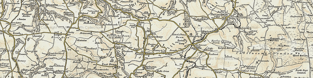 Old map of Kentisbury in 1900