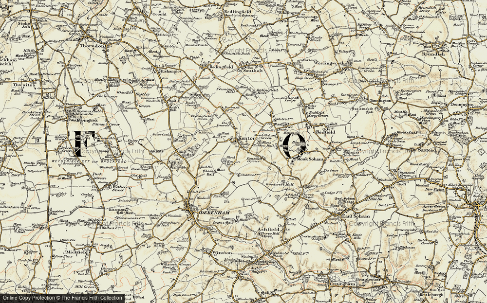 Old Map of Kenton, 1898-1901 in 1898-1901