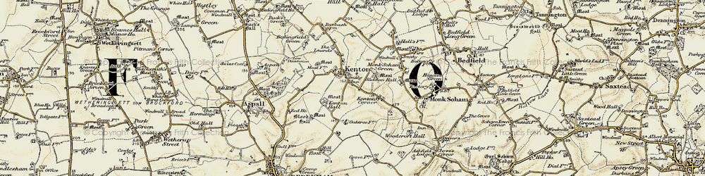 Old map of Kenton in 1898-1901