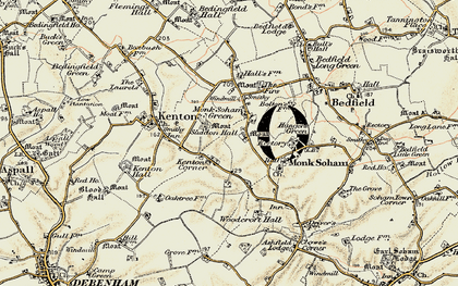 Old map of Kenton Corner in 1898-1901