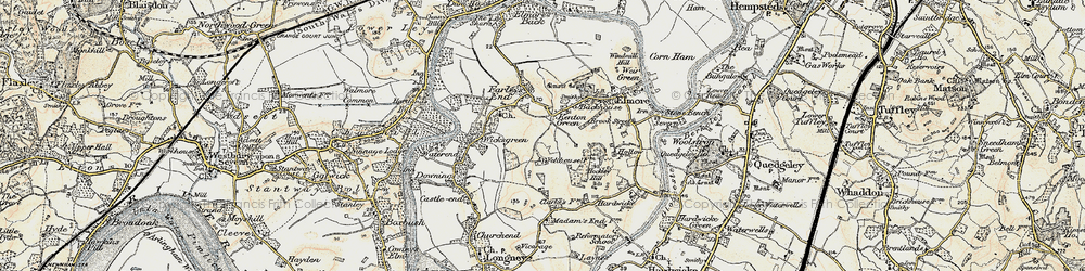 Old map of Kenton Green in 1898-1900