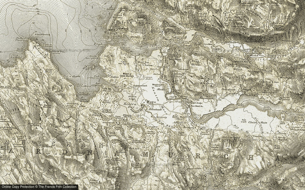 Old Map of Kentra, 1906-1908 in 1906-1908