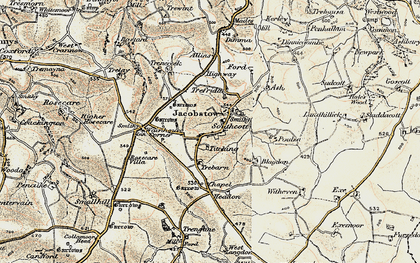 Old map of Allins in 1900