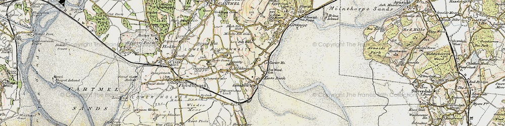 Old map of Kents Bank in 1903-1904