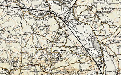 Old map of Awbridge Ho in 1897-1909
