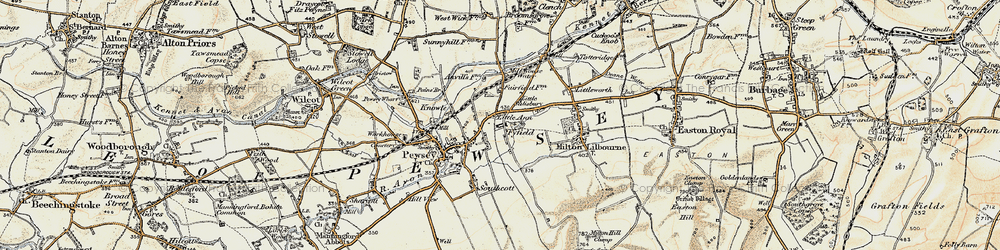 Old map of Kepnal in 1897-1899