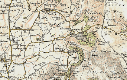 Old map of Whitestone Scar in 1903-1904