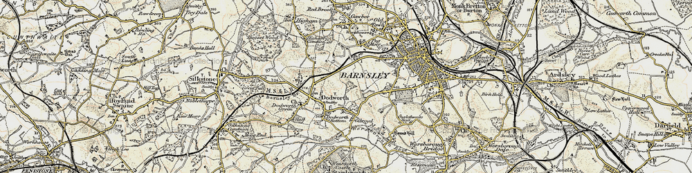 Old map of Keresforth Hill in 1903