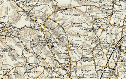 Old map of Bunsons Wood in 1901-1902