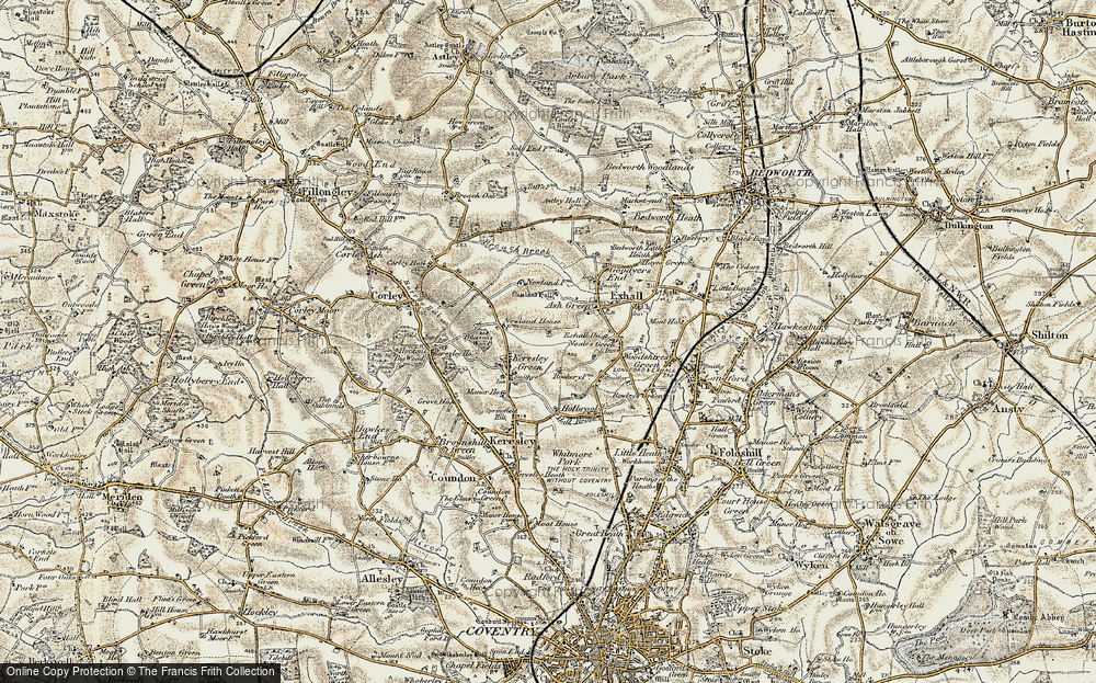 Old Map of Keresley Newlands, 1901-1902 in 1901-1902