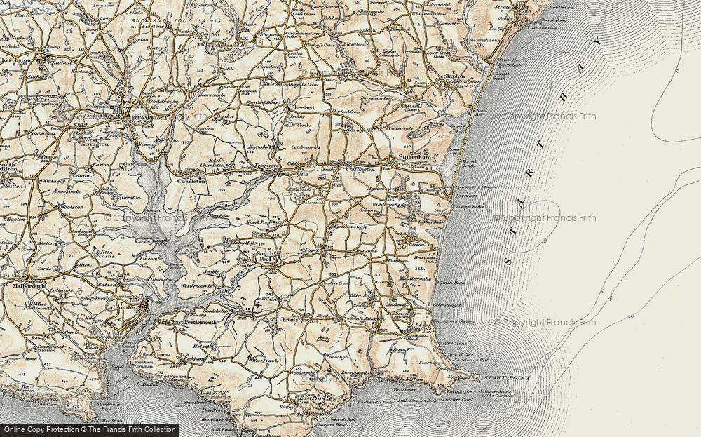 Old Map of Historic Map covering Cotmore in 1899