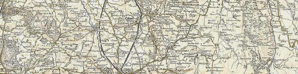 Old map of Kerridge in 1902-1903
