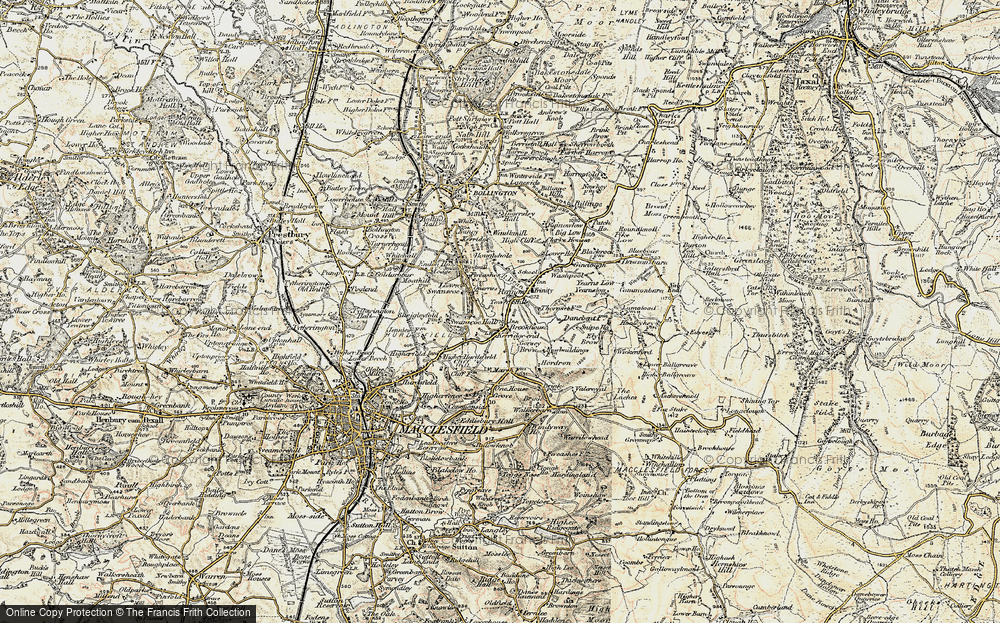 Old Map of Kerridge-end, 1902-1903 in 1902-1903