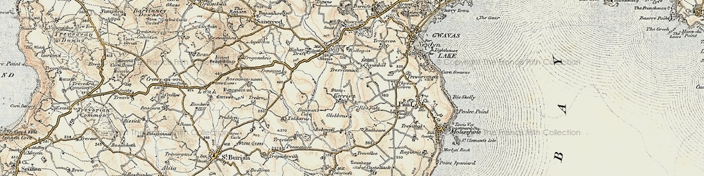 Old map of Kerris in 1900