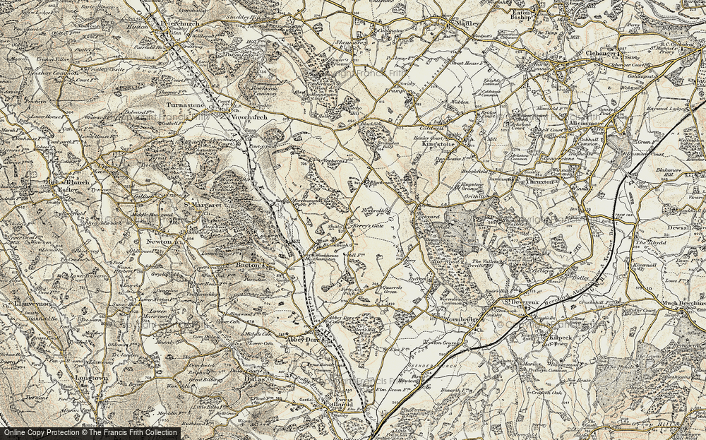Old Map of Kerry's Gate, 1900 in 1900